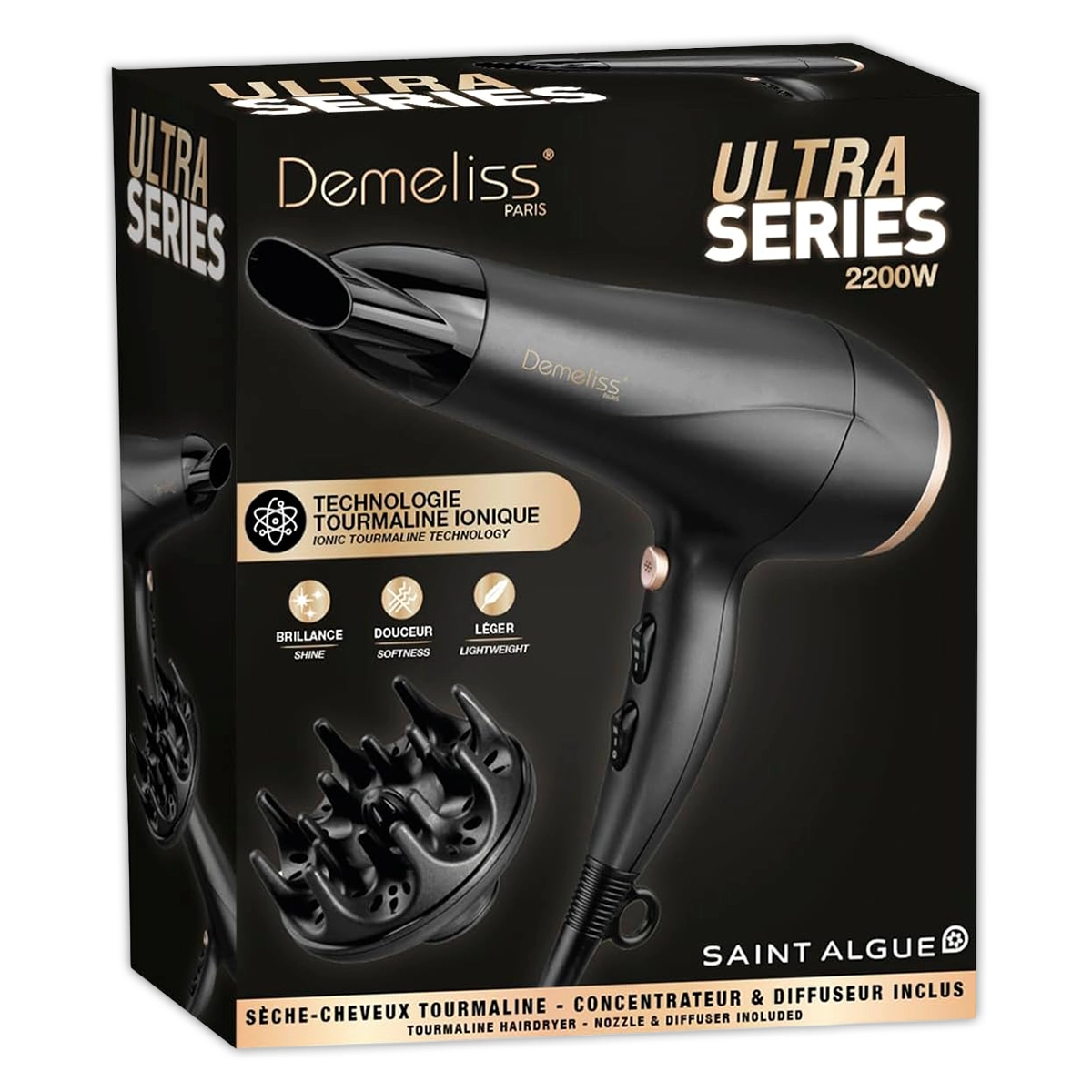 Demeliss Ultra Series Πιστολάκι Μαλλιών Professional Μαύρο - Image 2