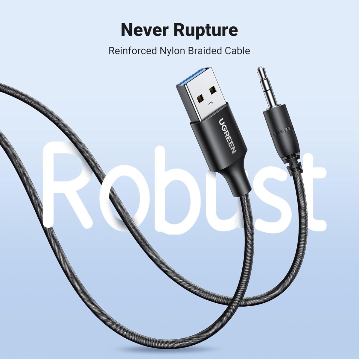 UGREEN CM723 35002 Bluetooth Receiver Αυτοκινήτου AUX με Μικρόφωνο Μαύρο - Image 4