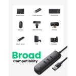 UGREEN CM416 80657 USB-A Hub 4xUSB 3.0 Μαύρο - Image 4