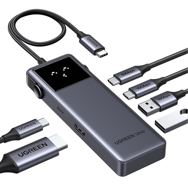 Ugreen USB-C 6-in-1 Hub UNO Robot Γκρι CM888 / 35998