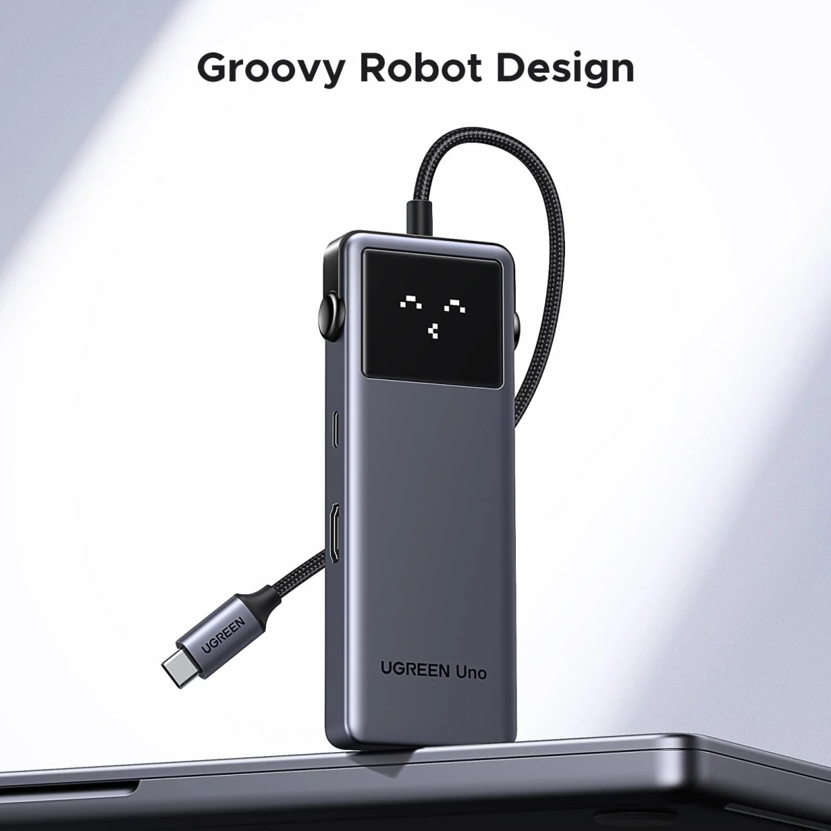 Ugreen USB-C 6-in-1 Hub UNO Robot Γκρι CM888 / 35998 - Image 3