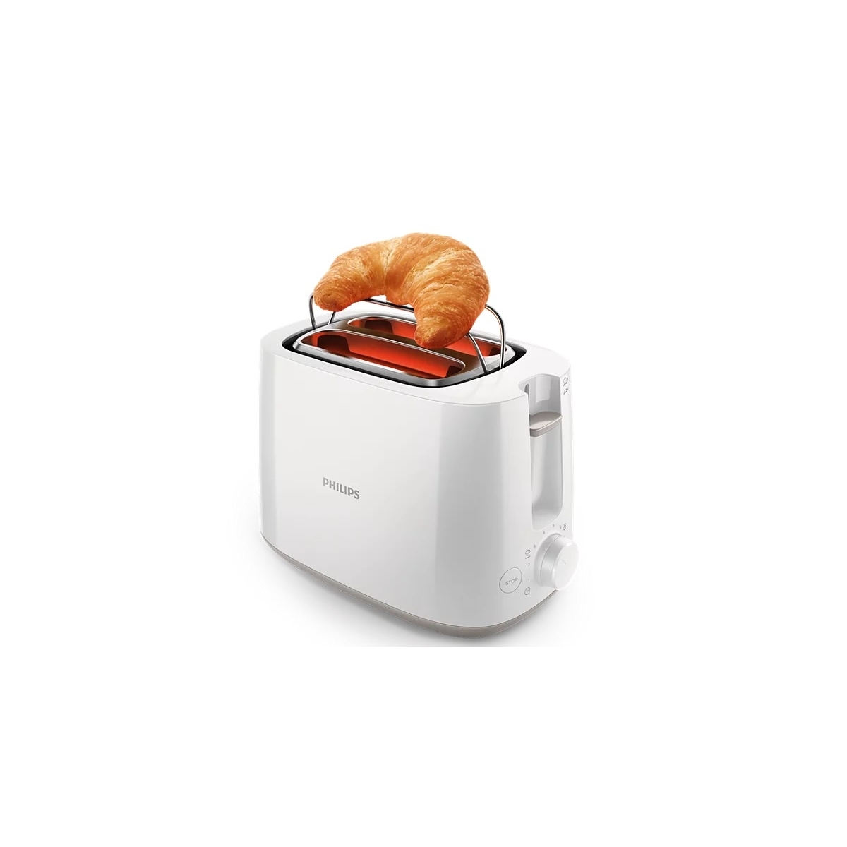 Philips HD2581/00 Φρυγανιέρα 2 Θέσεων 830W Λευκό - Image 2