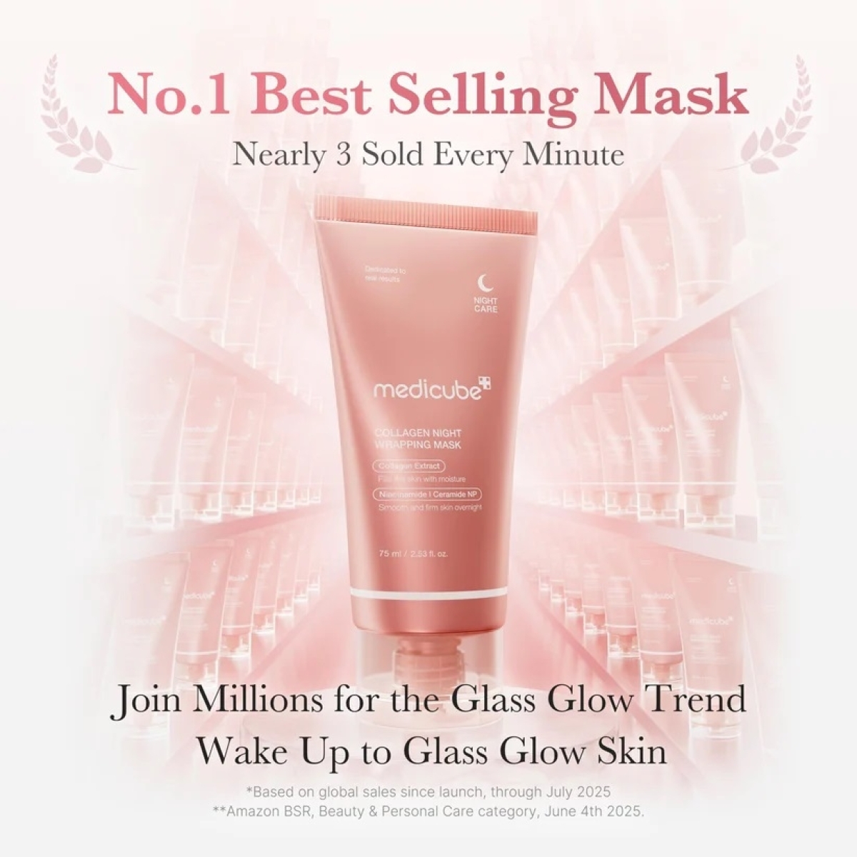 Medicube Collagen Night Wrapping Peel Off Μάσκα Προσώπου Νύχτας για Ελαστικότητα/Ενυδάτωση 75ml - Image 2