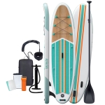 Sup Φουσκωτή Σανίδα 10 Feet Μέγιστο Φορτίο: 150kg. Βάρος Σανίδας=~8kg, Μήκος=300cm(~10 Feet), Πλάτος=76cm, Πάχος=15cm SummerTiempo 622742 - 1 τμχ