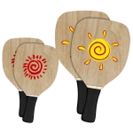 Ρακέτες Ξύλινες Παραλίας Ήλιος με Λαβή 40x22x1,2cm SummerTiempo 623333 - 1 τμχ