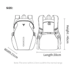 Αδιάβροχο Σακίδιο Πλάτης Μοτοσυκλέτας 28L Motowolf MDL0726 Μαύρο - Image 6