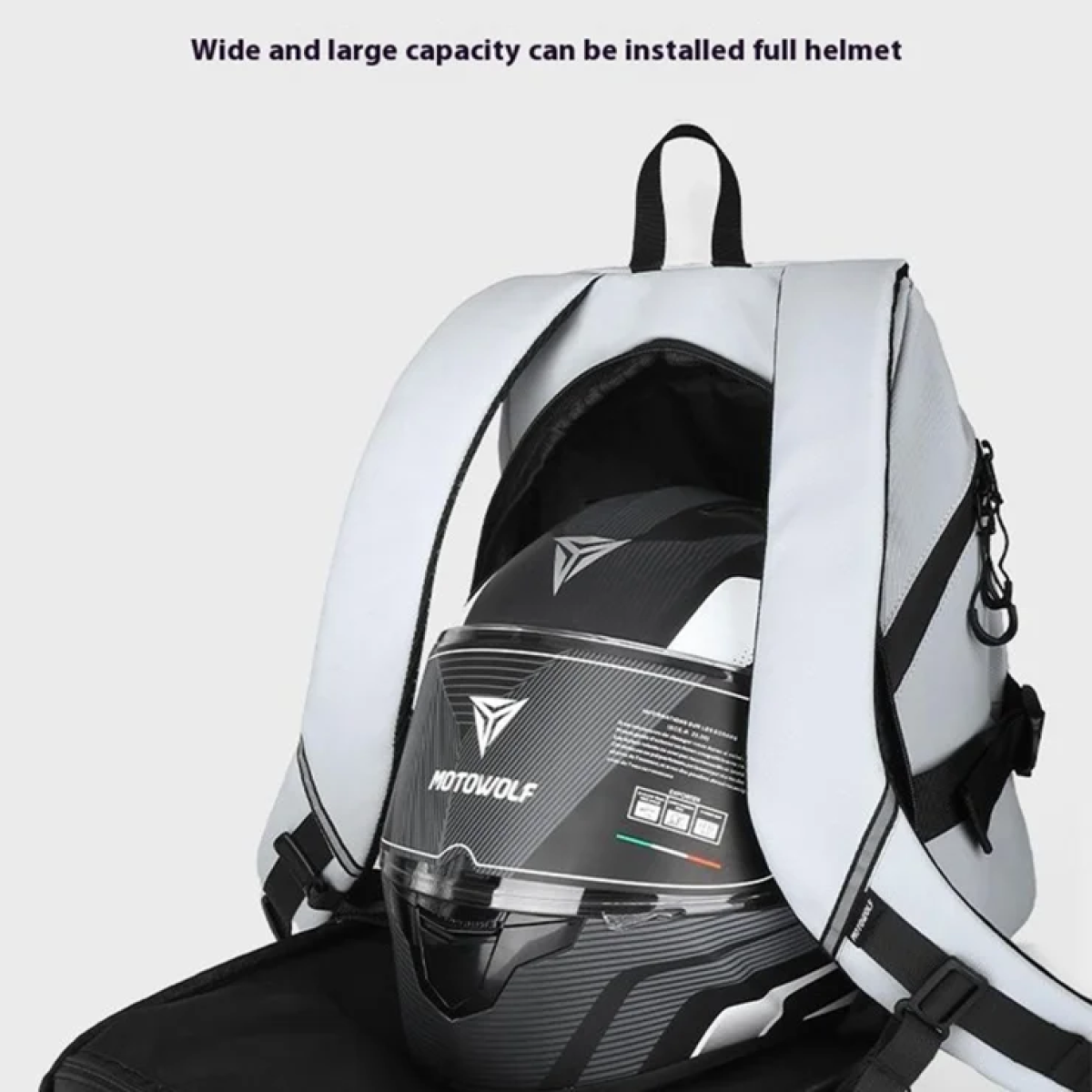 Αδιάβροχο Σακίδιο Πλάτης Μοτοσυκλέτας 28L Motowolf MDL0726 Μαύρο - Image 4