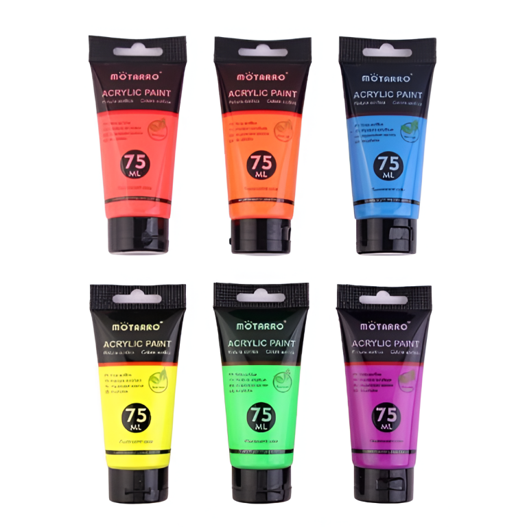 Ακρυλικά Χρώματα Ζωγραφικής Σετ 6 Χρωμάτων 75ml Motarro MP169-2