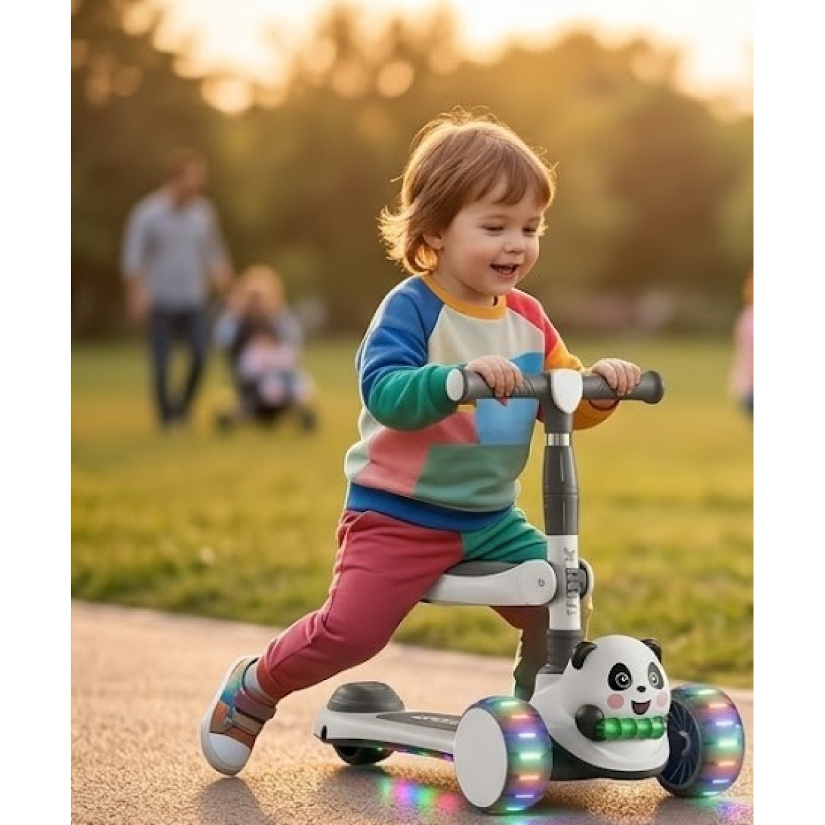 Αναδιπλούμενο Παιδικό Πατίνι Panda Με Μουσική & RGB Φωτισμό - Image 2