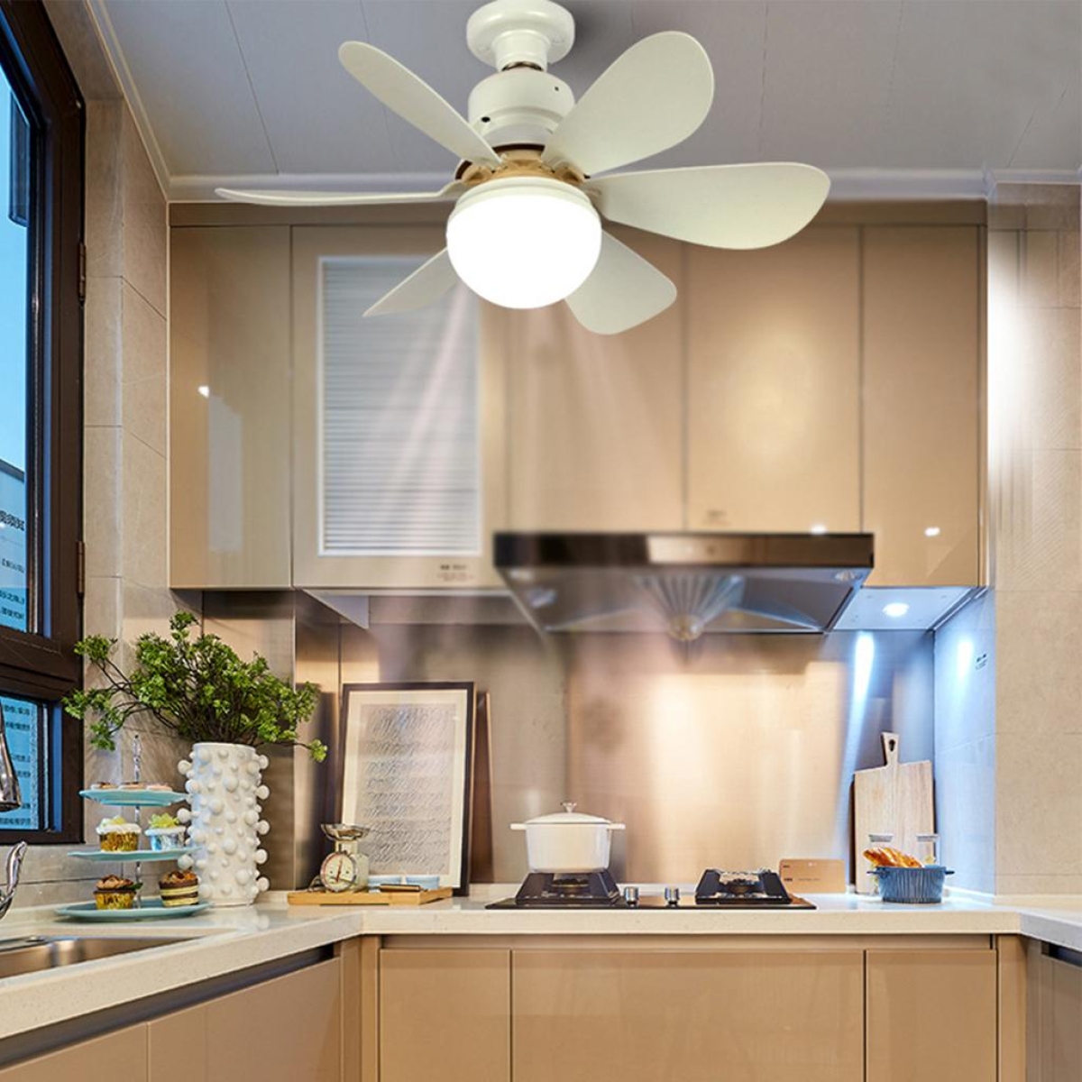Ανεμιστήρας Οροφής & Λάμπα LED 40W με Τηλεχειριστήριο 2 Σε 1 Andowl Q-FS360 - Image 3
