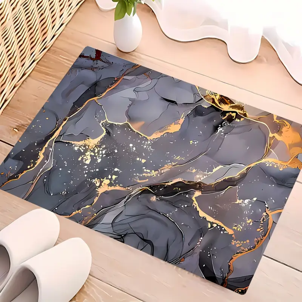Αντιολισθητικό Πατάκι Μπάνιου 48x78cm Με Σχέδιο Marble X-6004 - Image 3