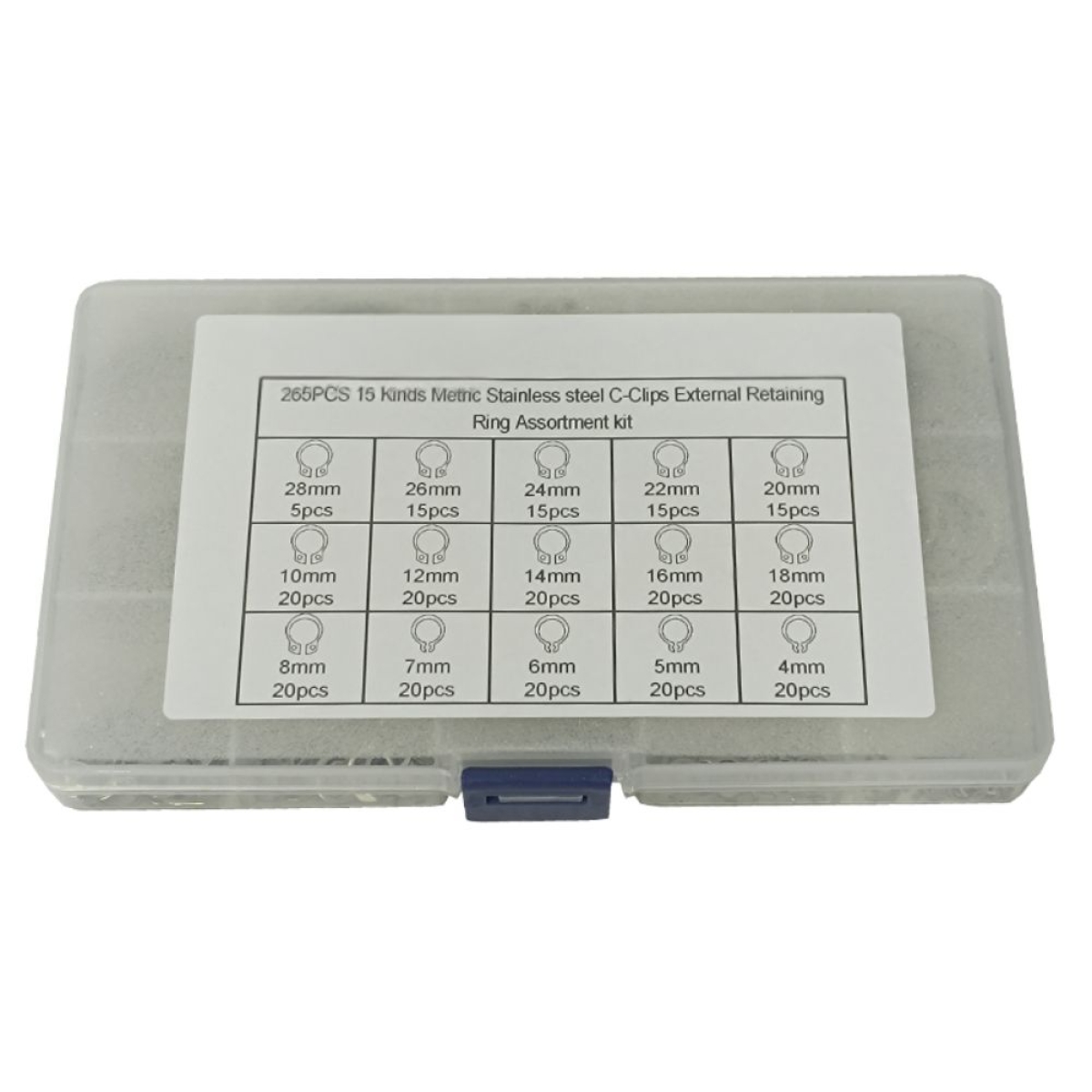 Ασφάλειες SNAP RING σετ 265 τεμαχίων