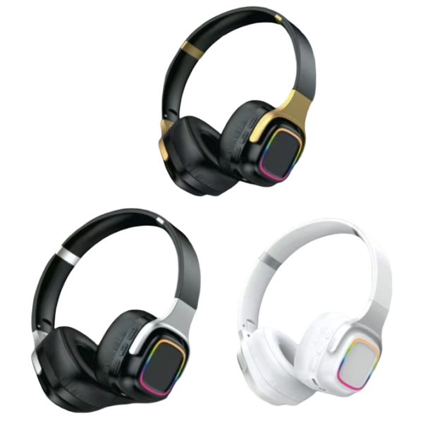 Ασύρματα Ακουστικά Over Ear Bluetooth Με RGB Φωτισμό QC-609