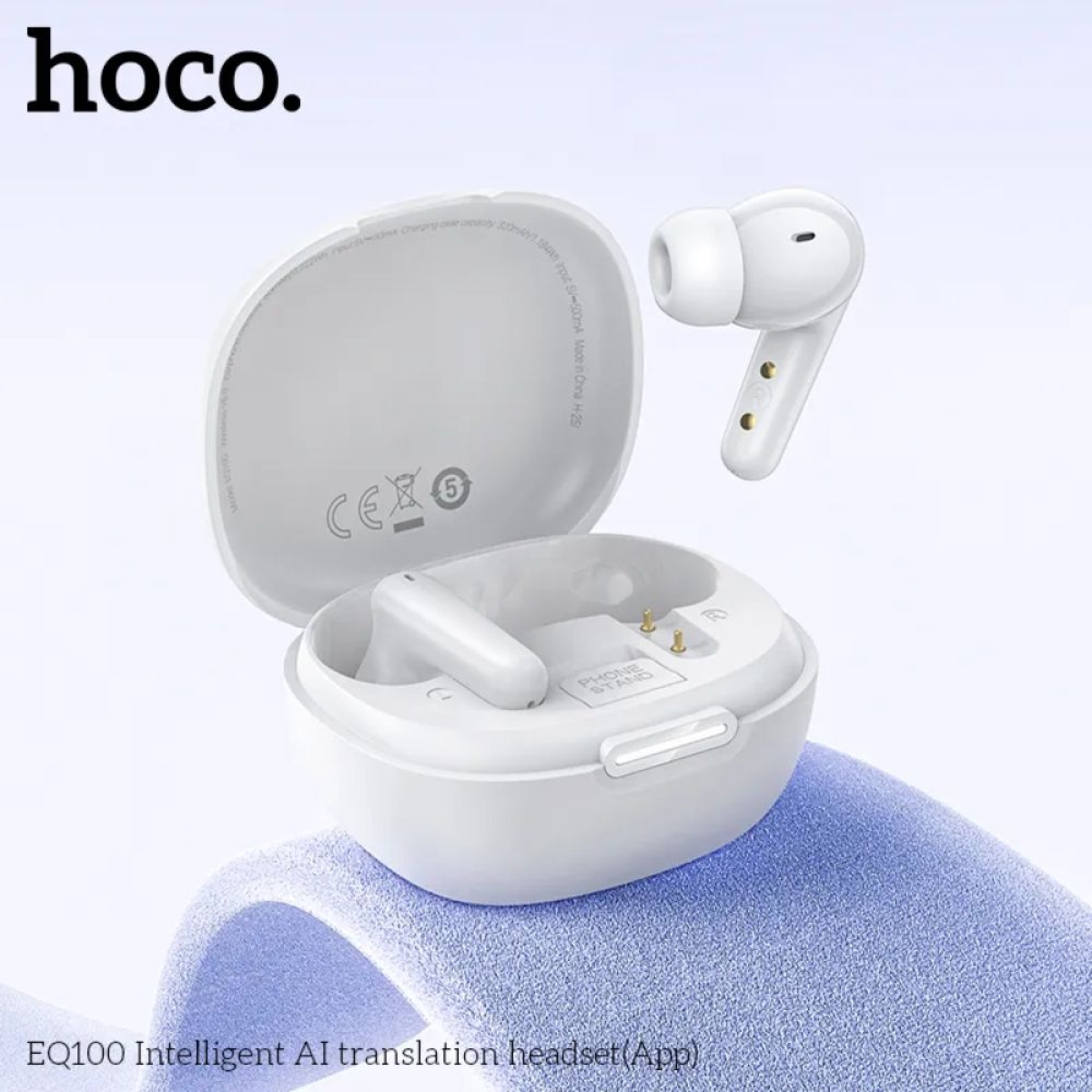Ασύρματα Bluetooth In-Ear Ακουστικά Handsfree Hoco EQ100 με Θήκη Φόρτισης και ΑΙ Μετάφραση