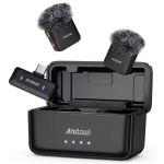 Ασύρματο Μικρόφωνο Πέτου Lavalier Με Θήκη Φόρτισης Andowl MIC-81