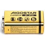 Μπαταρία Άνθρακα Ψευδαργύρου 9V 6F22 250mAh Aigostar - Image 3