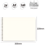 Μπλοκ Ζωγραφικής Σπιράλ A4 160g 24 Φύλλων AL9731