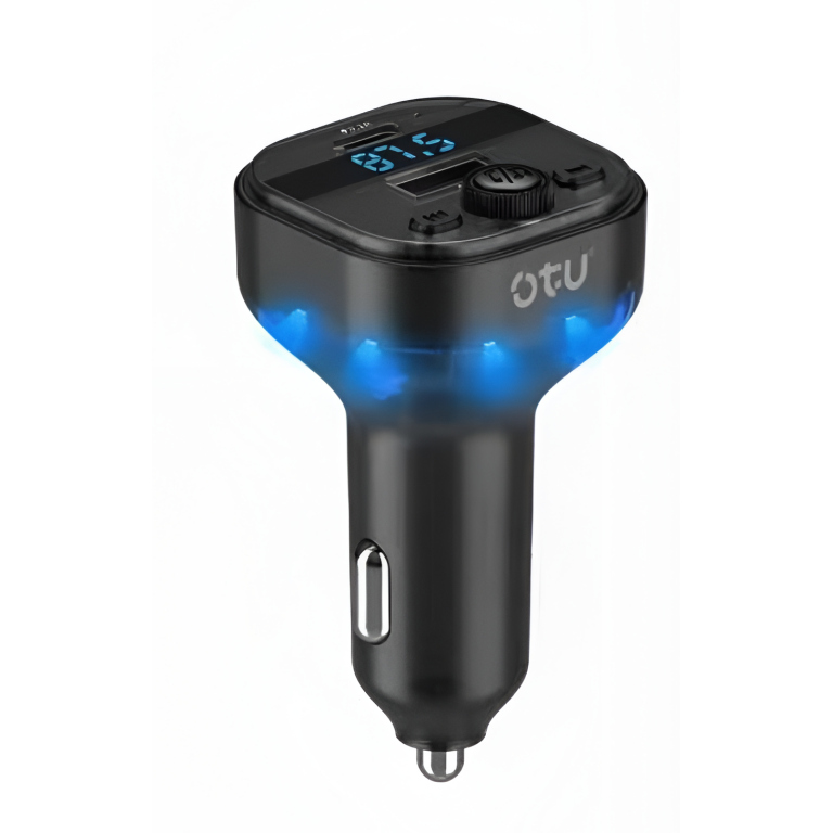 Bluetooth FM Transmitter Αυτοκινήτου Με Φορτιστή 15W Και LED Φωτισμό Otu CM04