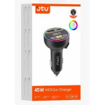 Bluetooth FM Transmitter Αυτοκινήτου Με Φορτιστή 45W Και USB Θύρες Otu CM05