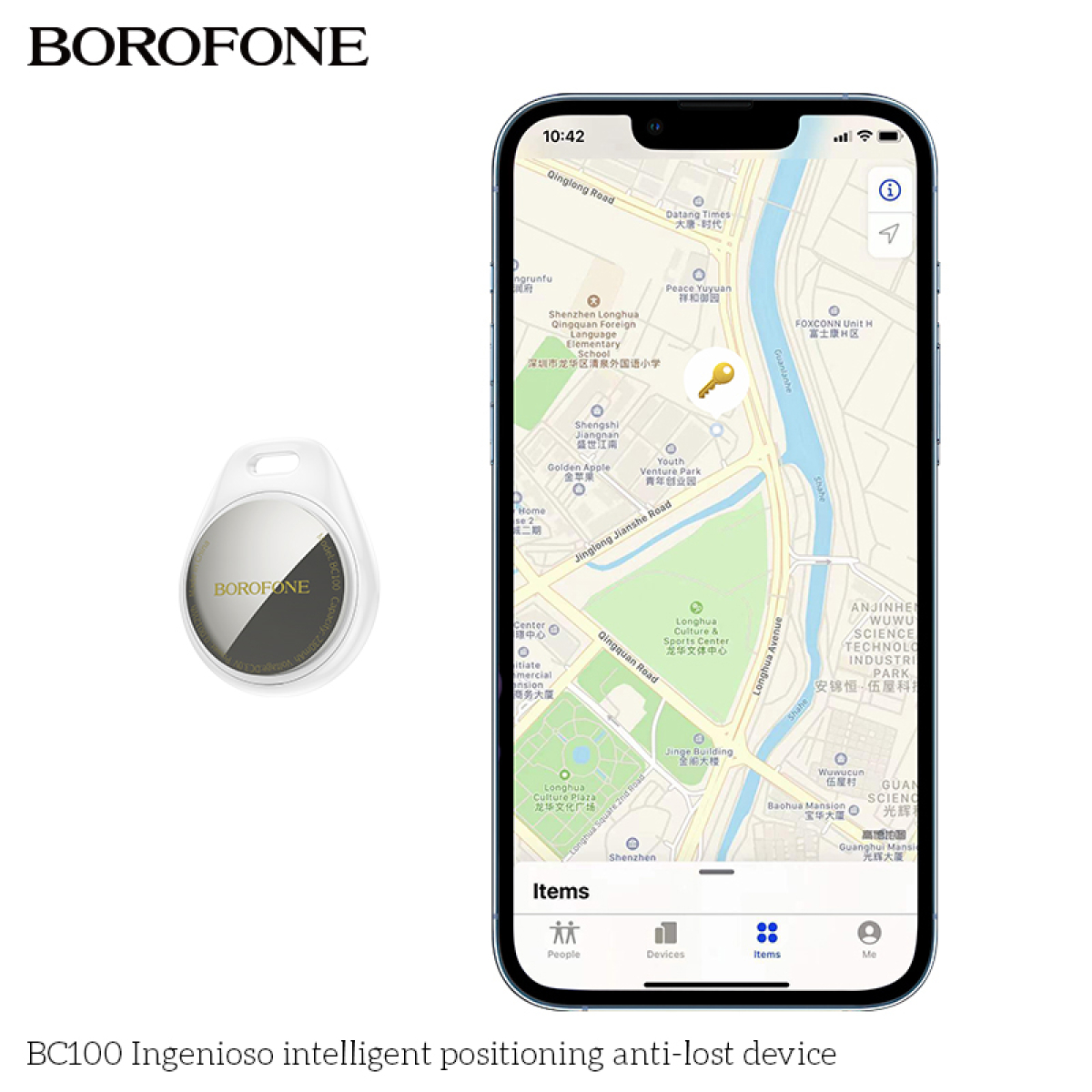 Bluetooth Tracker Συμβατό Με Apple Find My Borofone BC100 - Image 4