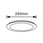 Χωνευτό Στρογγυλό Πάνελ LED 20W 3 Χρώματα P-225A-T3C Universo - Image 3