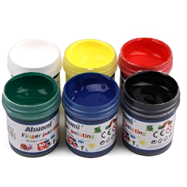 Δαχτυλομπογιές 6 Χρωμάτων 50ml Για Παιδιά Alsuomi AL6270