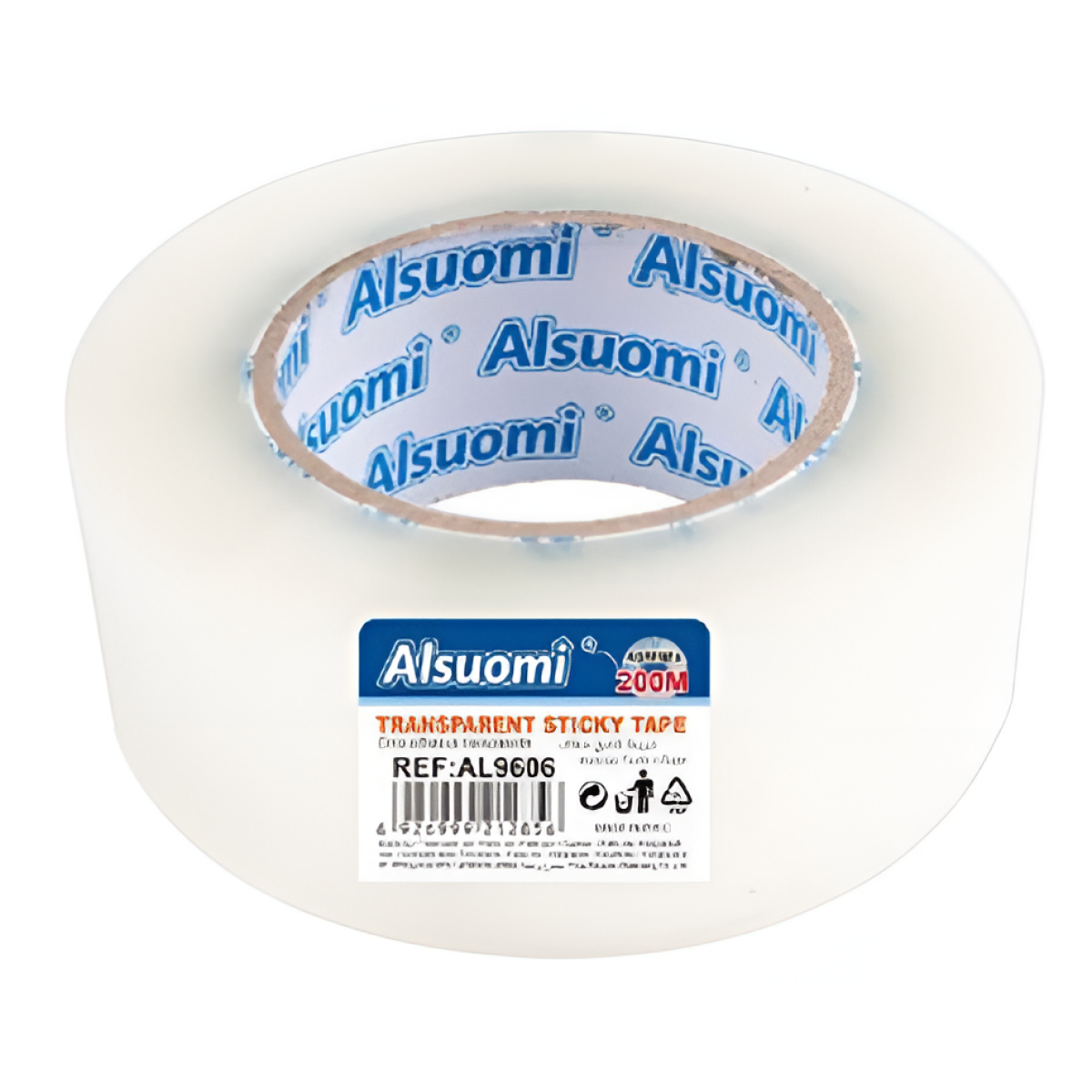 Διάφανη Ταινία Συσκευασίας 4.8cm x 200m Σετ 6 Τεμαχίων AL9606 - Image 2