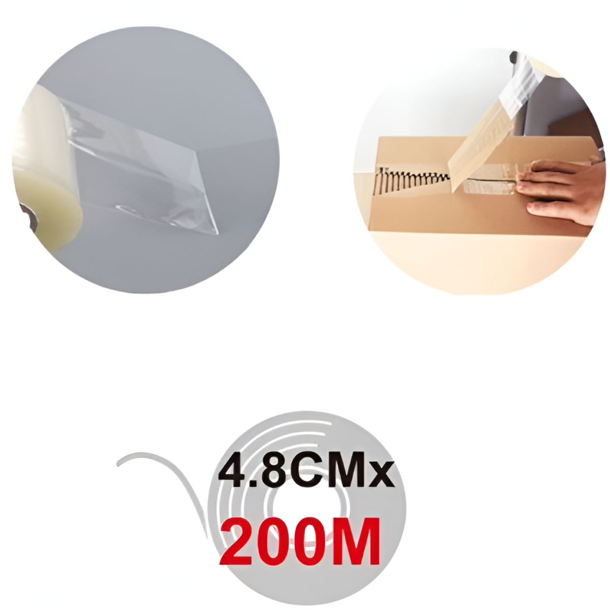 Διάφανη Ταινία Συσκευασίας 4.8cm x 200m Σετ 6 Τεμαχίων AL9606 - Image 3