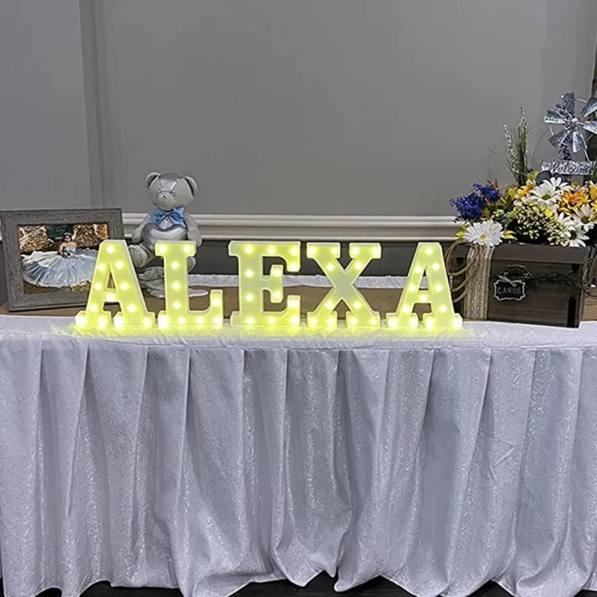 Διακοσμητικό Γράμμα LED Μπαταρίας 22cm Με Ζεστό Φως Motarro ME095 - Image 11