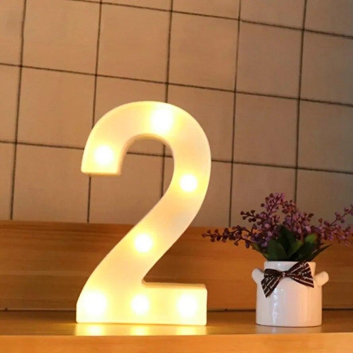 Διακοσμητικός Αριθμός LED Μπαταρίας 22cm Με Ζεστό Φως Motarro ME095 - Image 7