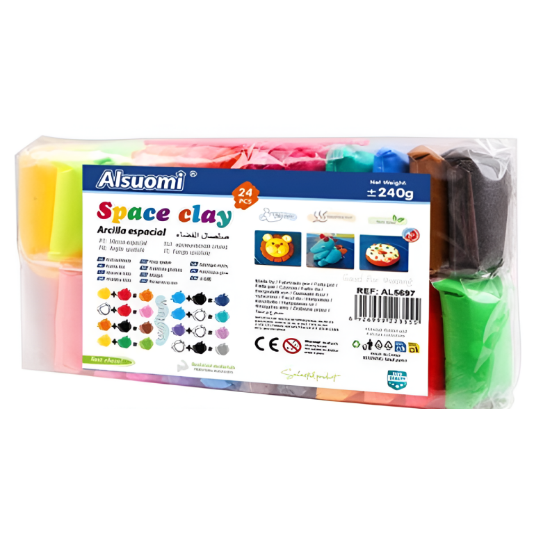 Ελαφρύς Πηλός 24 Χρωμάτων 240g Air Dry Clay Alsuomi AL5697