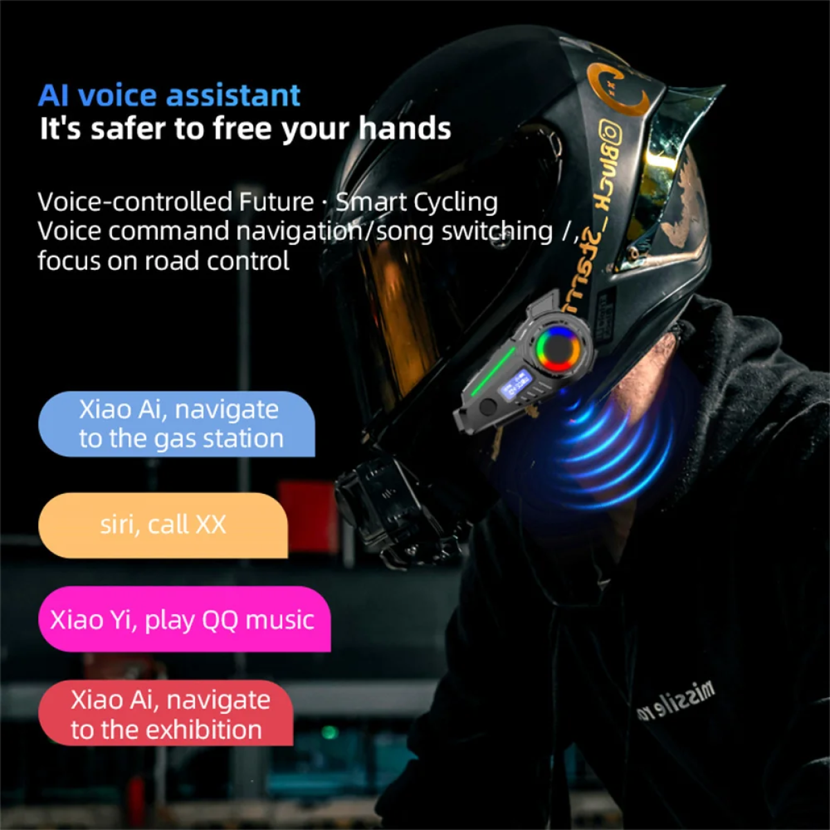 Ενδοεπικοινωνία Κράνους Bluetooth Με Κάμερα DVR Και GPS - K19 Helmet System - Image 8