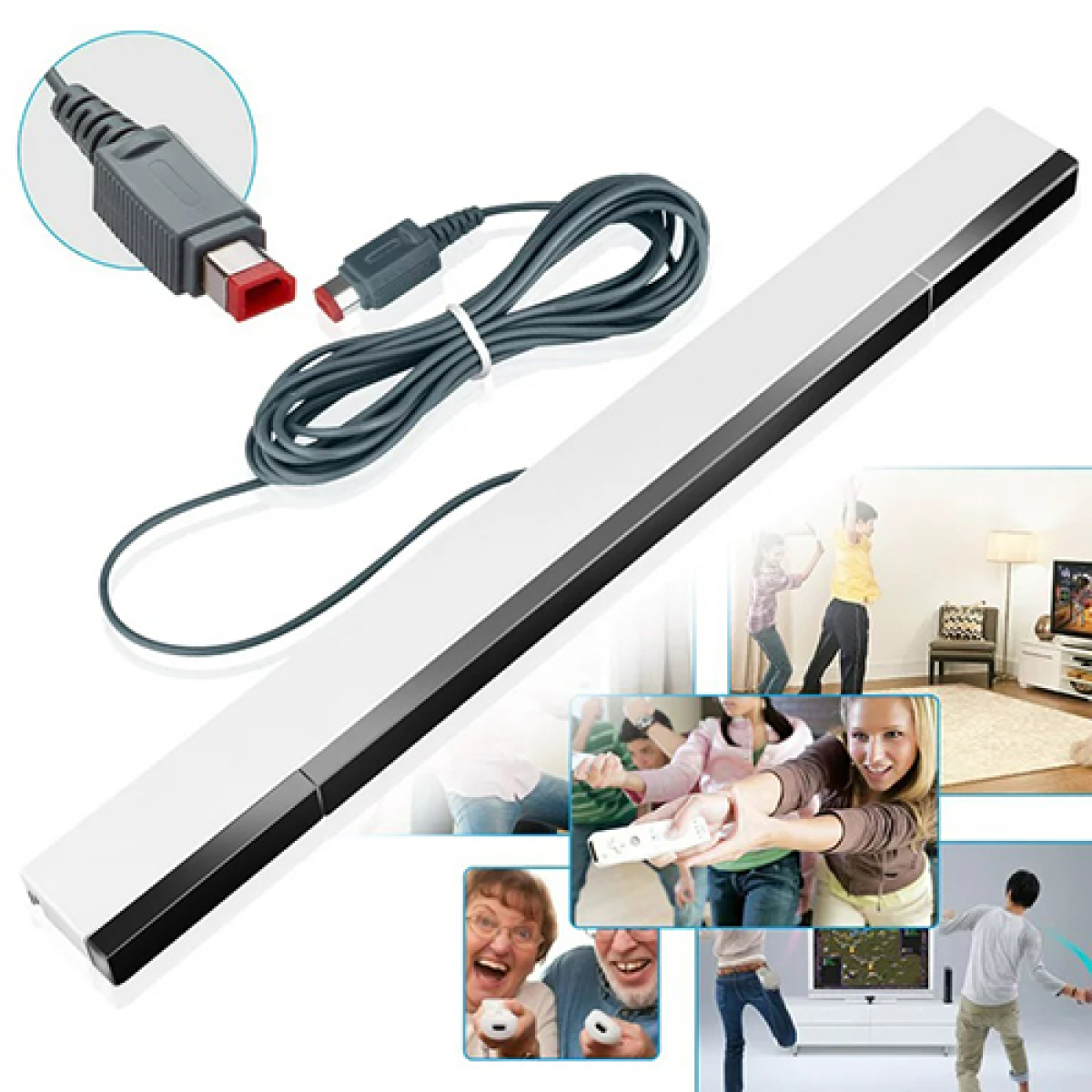 Ενσύρματη Sensor Bar Υπέρυθρων Με USB Για Nintendo Wii/Wii U - Image 5