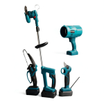 Επαναφορτιζόμενο χορτοκοπτικό, πριόνι 15 cm., Επαγγελματικός φυσητήρας και ψαλίδι κλαδέματος 48V/5Ah. +2 Μπαταρίες και φορτιστής 4 σε 1 HL18668-257