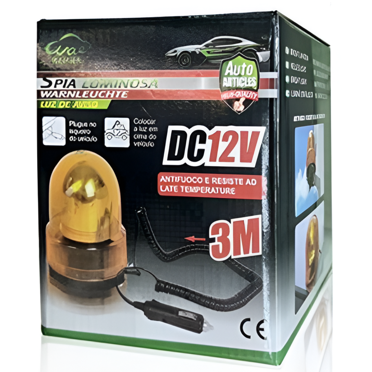 Φάρος Μαγνητικός Αυτοκινήτου LED 12V Με Φις Αναπτήρα SDS-28747