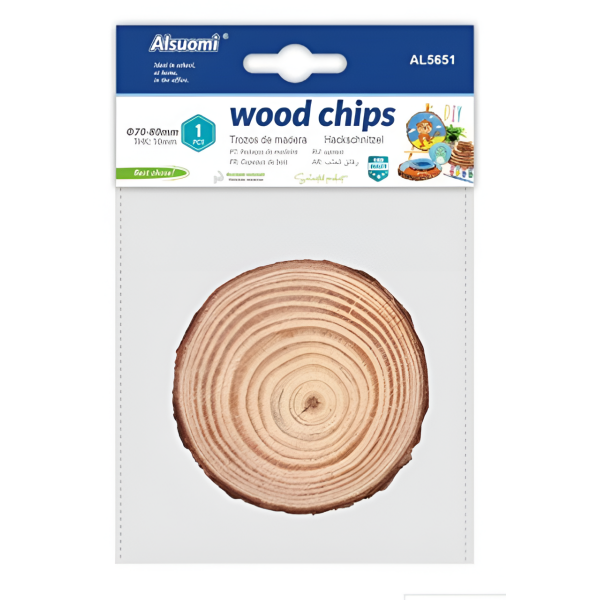 Φέτα Ξύλου για Χειροτεχνίες Wood Chips 7-8cm Alsuomi AL5651