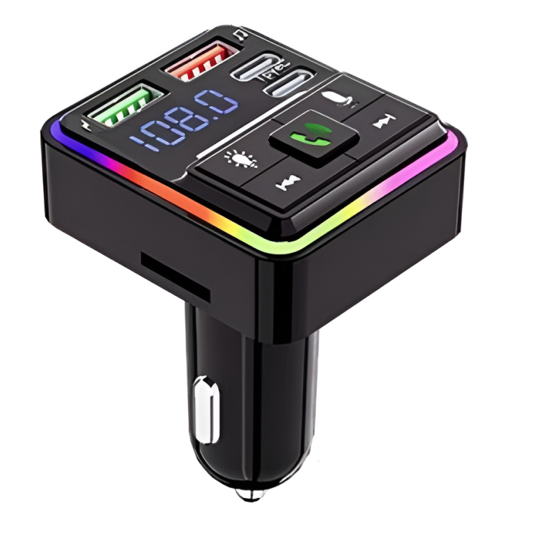FM Transmitter Αυτοκινήτου MP3 Με RGB Φωτισμό Και 2x USB & 2x Type-C - 28736