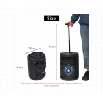 Φορητό Ηχείο Bluetooth 8” Με Ασύρματο Μικρόφωνο, LED Φωτισμό Και Τηλεχειριστήριο Andowl Q-838 - Image 2