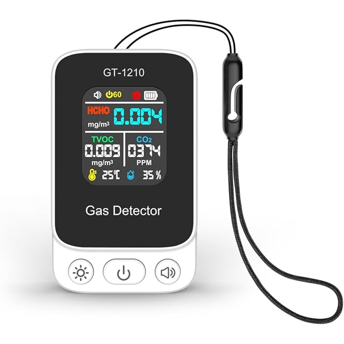 Φορητός Μετρητής Αέρα 5 Σε 1 CO2, Θερμοκρασία, Υγρασία GT-1210