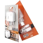 Φορτιστής με Καλώδιο USB Σε Micro USB Διπλής Εξόδου Fast Charge 3A MOXOM KH-70Y - Image 2