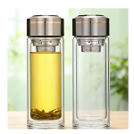 Γυάλινο Μπουκάλι 400ml Με Φίλτρο & Μεταλλικό Καπάκι 28865 - Image 2