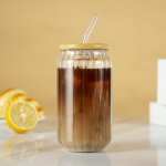 Γυάλινο Ποτήρι 500ml Με Καπάκι Και Καλαμάκι 28871 - Image 5