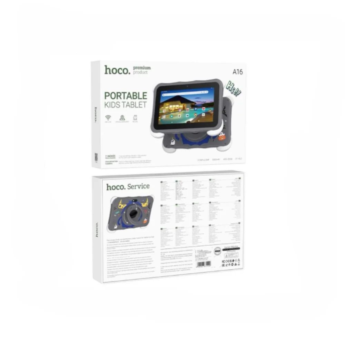 Hoco A16 Kids Tablet 7" Android με Γονικό Έλεγχο & Εκπαιδευτικές STEM Εφαρμογές – Γκρι