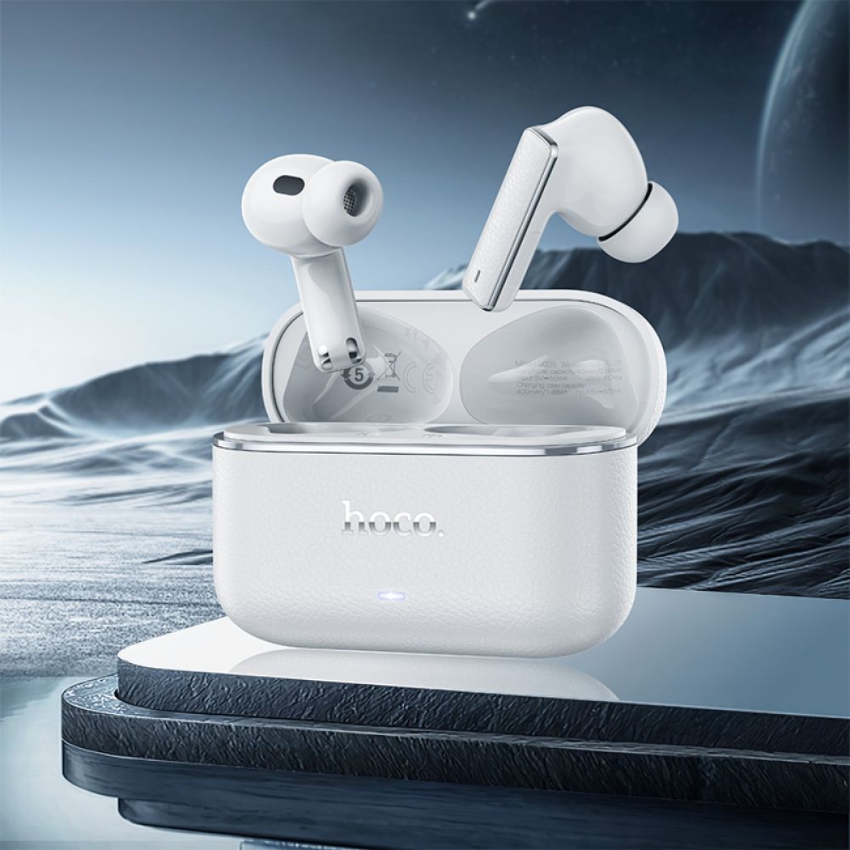 Hoco EQ35 In-ear Bluetooth Handsfree Ακουστικά με Θήκη Φόρτισης
