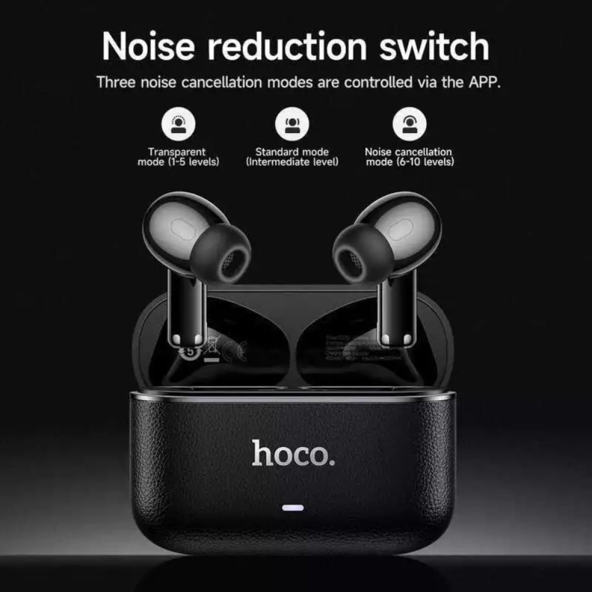 Hoco EQ35 In-ear Bluetooth Handsfree Ακουστικά με Θήκη Φόρτισης