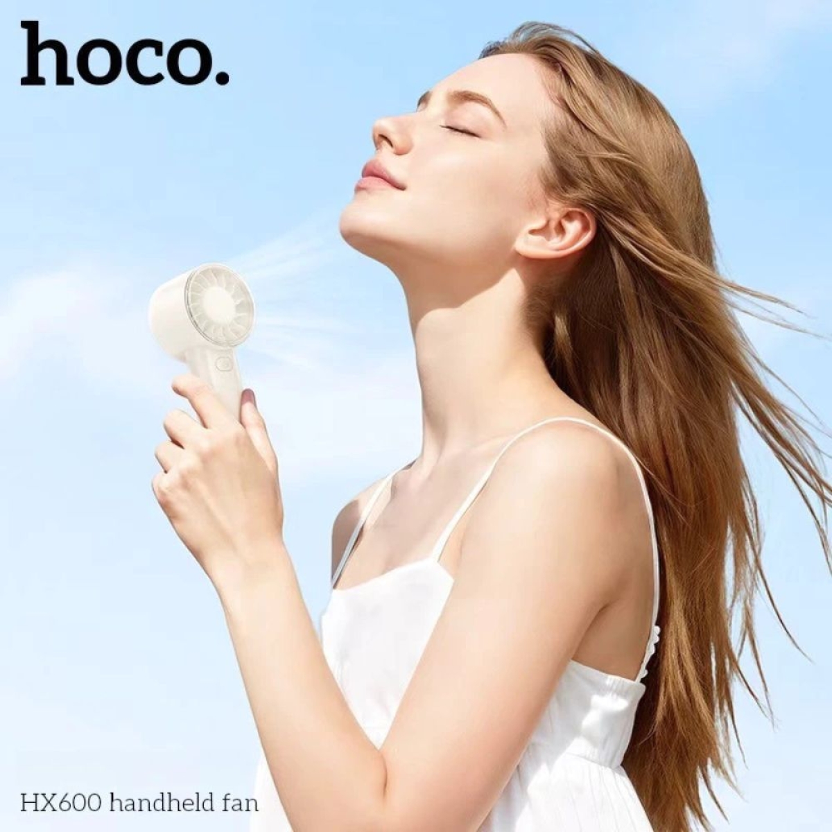 HOCO HX600 Φορητός Mini Ανεμιστήρας Χειρός με 3 Ταχύτητες & Μπαταρία 1200mAh