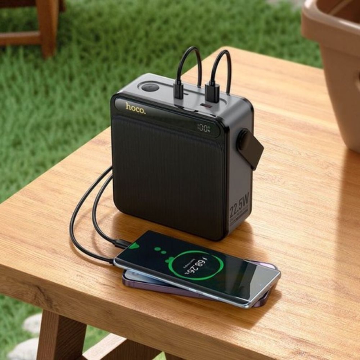 Hoco J161 Power Bank 80000mAh 22.5W με 2 Θύρες USB-A και Θύρα USB-C Power Delivery Μαύρο