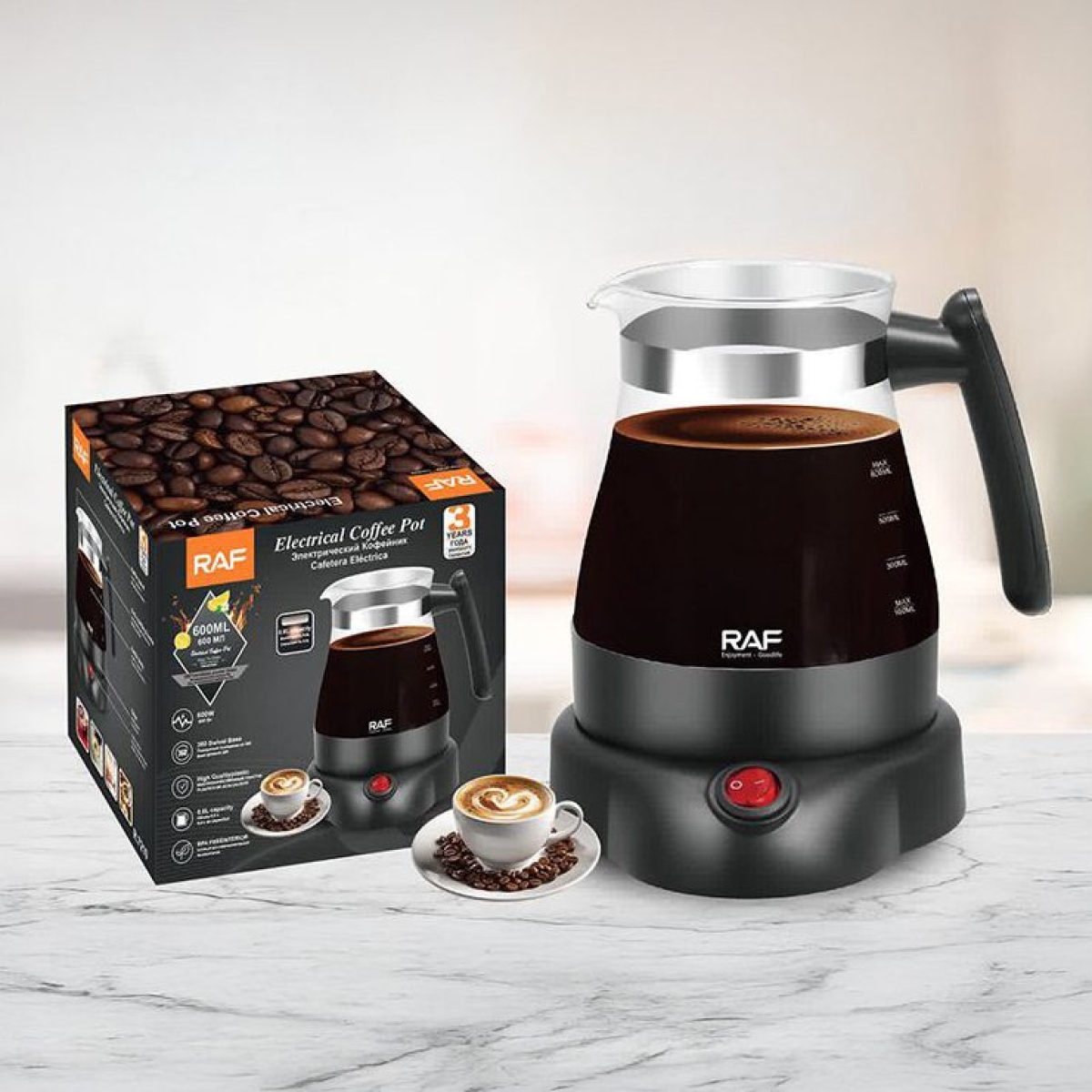 Ηλεκτρικό Μπρίκι Για Ελληνικό Καφέ 600ml 600W RAF R.7210 - Image 2