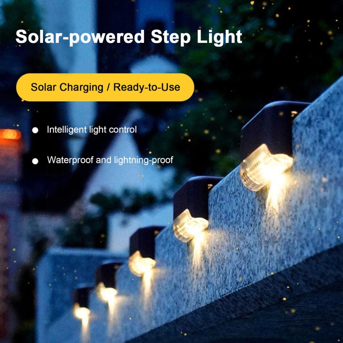 Ηλιακά Γωνιακά Φωτιστικά LED IP65 Με Θερμό Λευκό Φωτισμό 4 τεμάχια Καφέ - Image 4