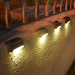Ηλιακά Γωνιακά Φωτιστικά LED IP65 Με Θερμό Λευκό Φωτισμό 4 τεμάχια Καφέ - Image 7